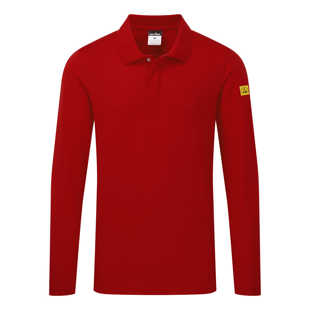 Antistatisches ESD-Poloshirt langarm