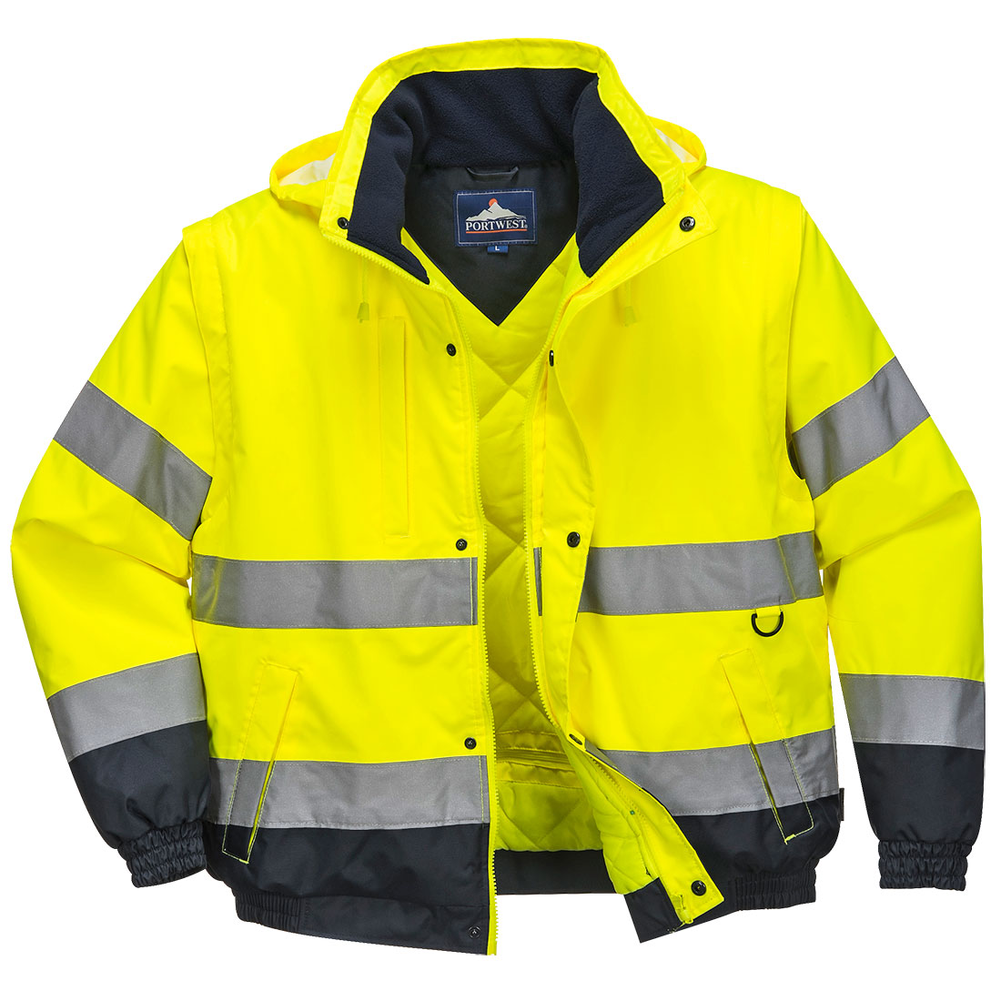 Hi-Vis Kontrast 2-in-1-Pilotjacke
