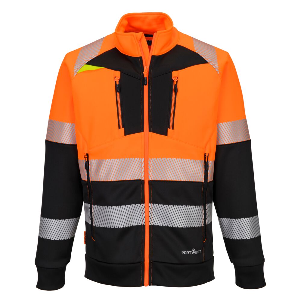 DX4 Hi-Vis Sweatjacke mit Kragen Klasse 1